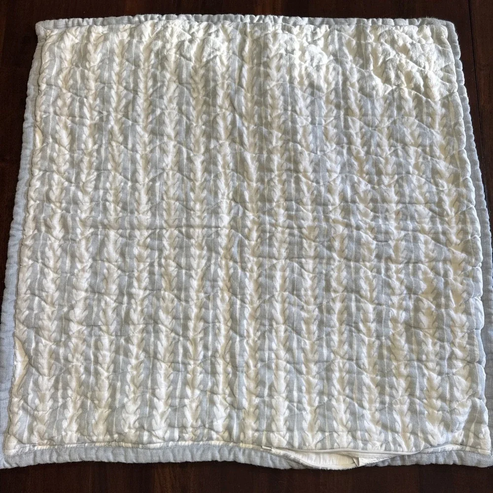 Serena‎ & Lily Oceana Euro Pillow Sham Set 2 Pair Linen Blue & White Coastal